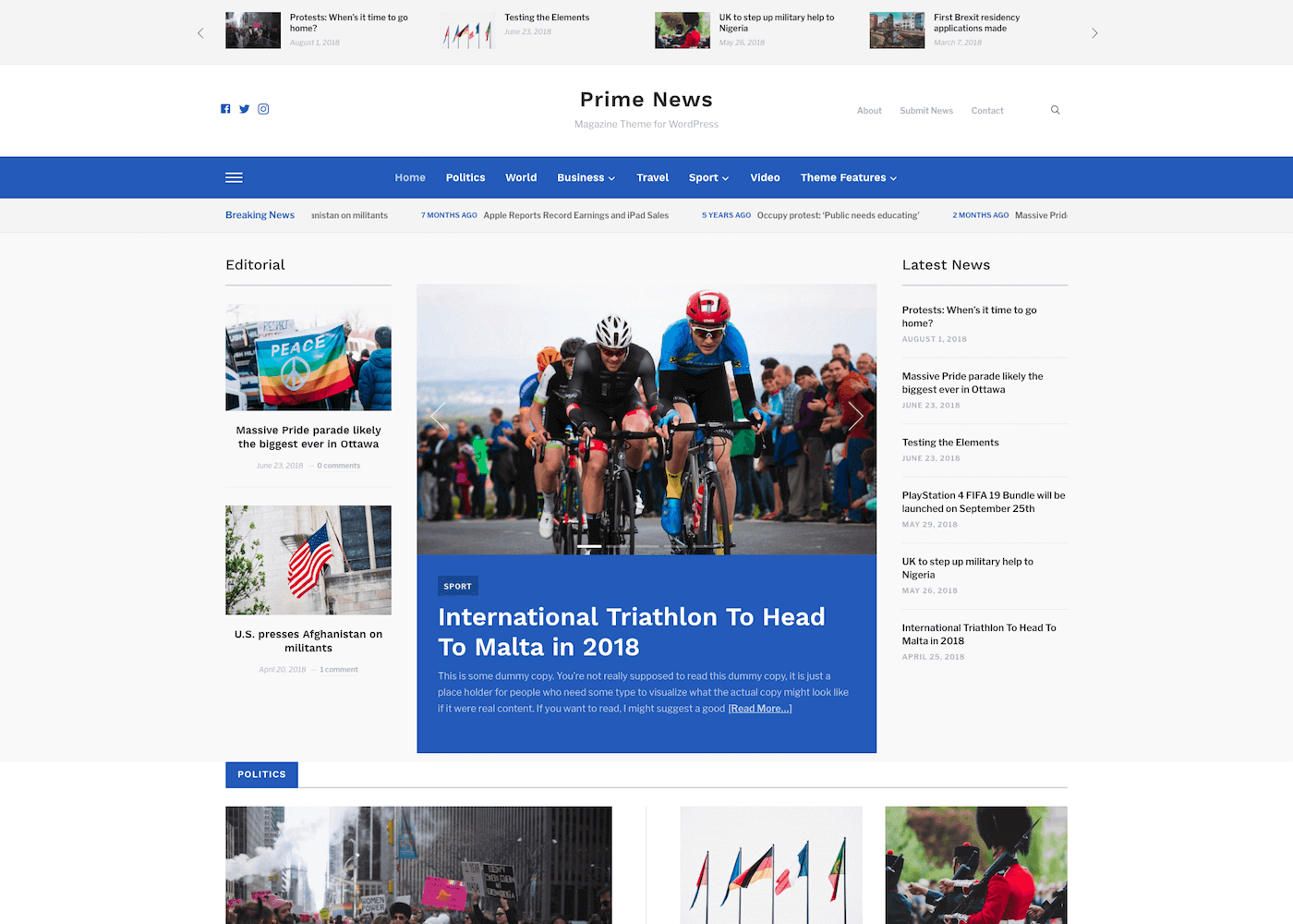 Newspaper WordPress magazine theme news layout by tagDiv