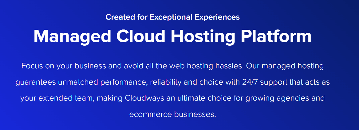 Cloudways homepage