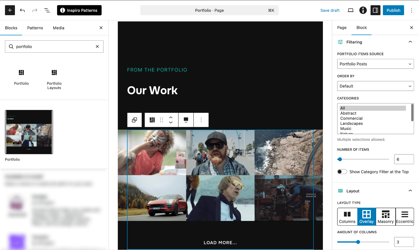 Portfolio block