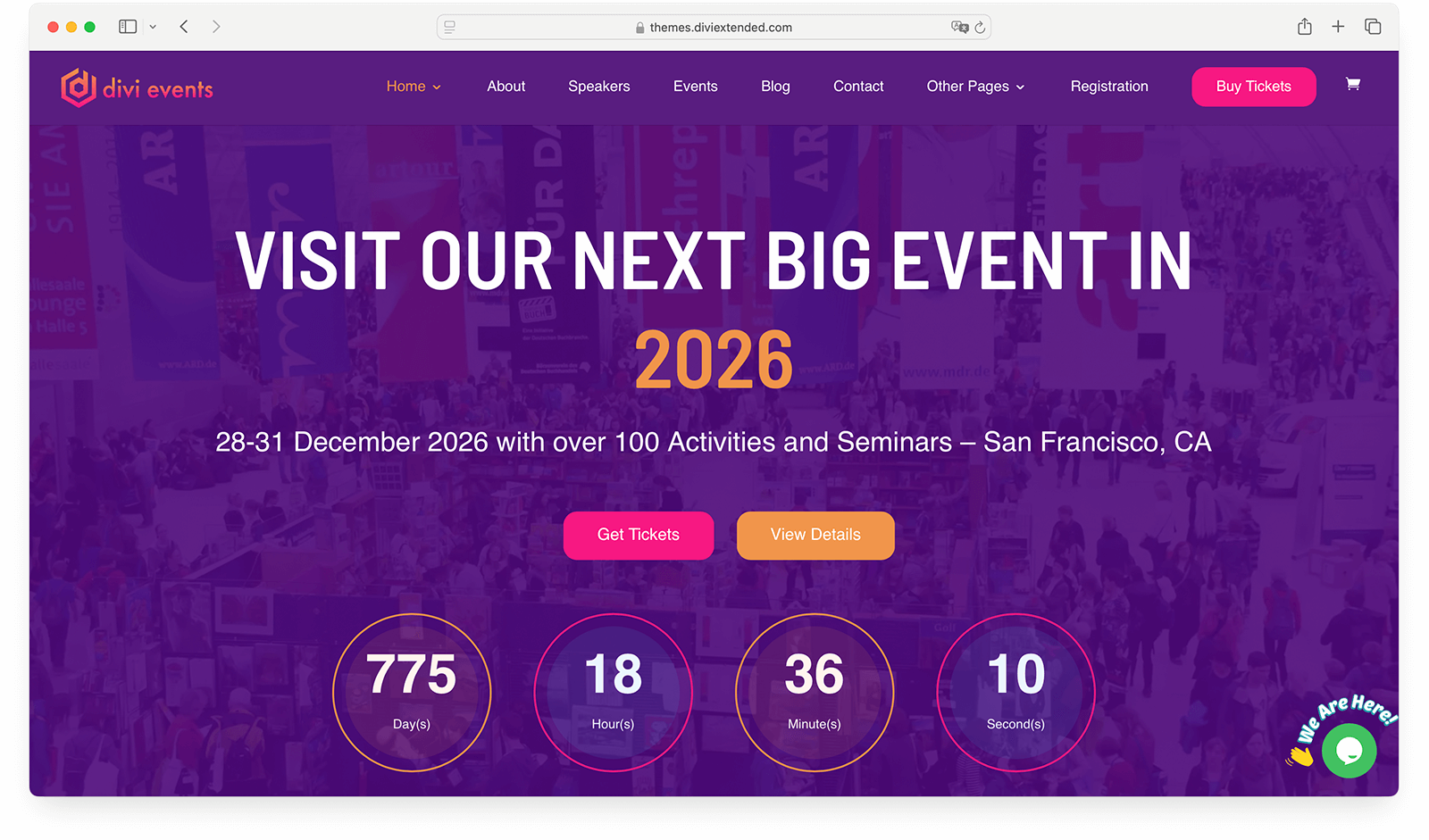 Divi Events theme