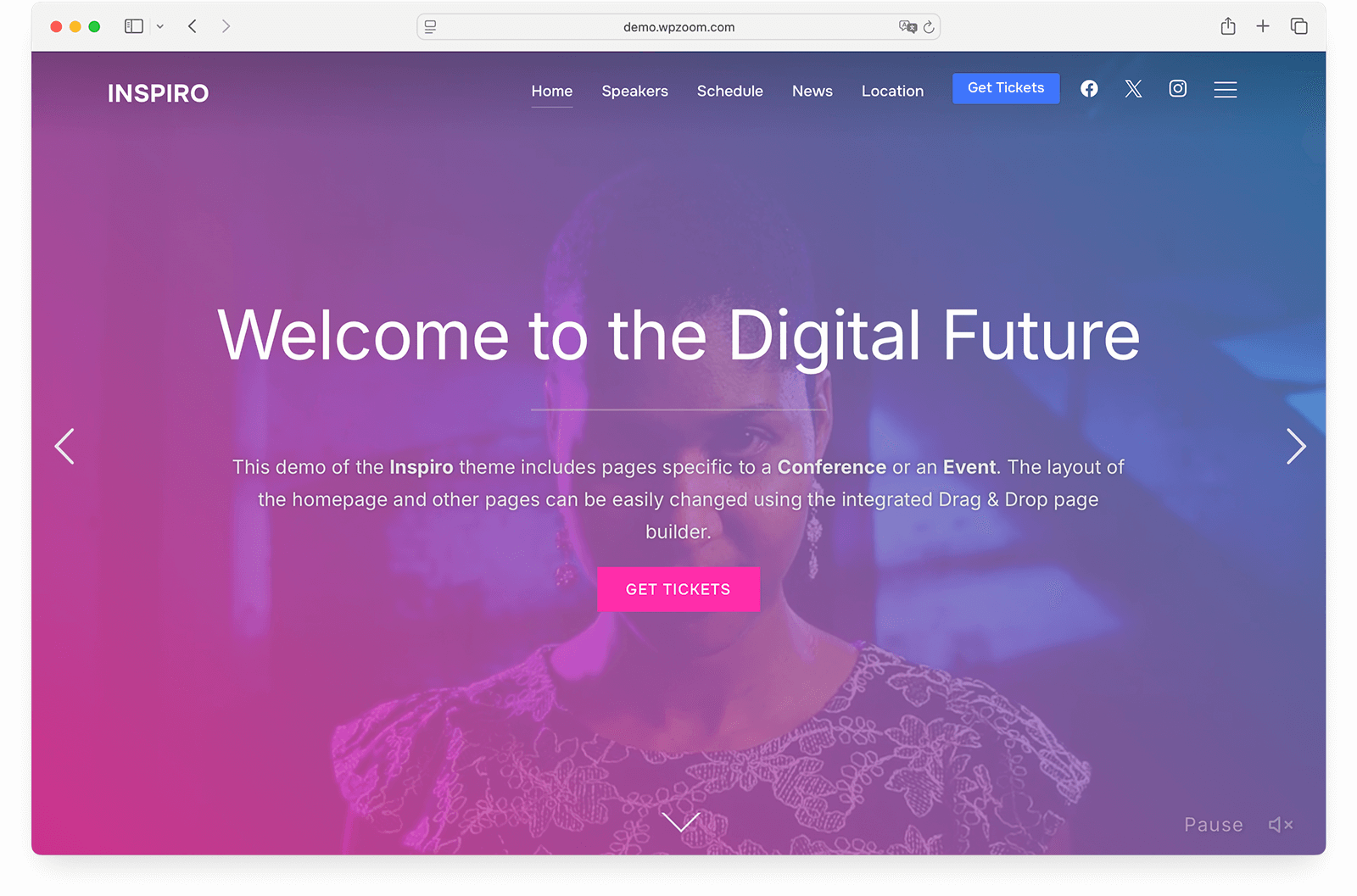 Inspiro Premium Events theme