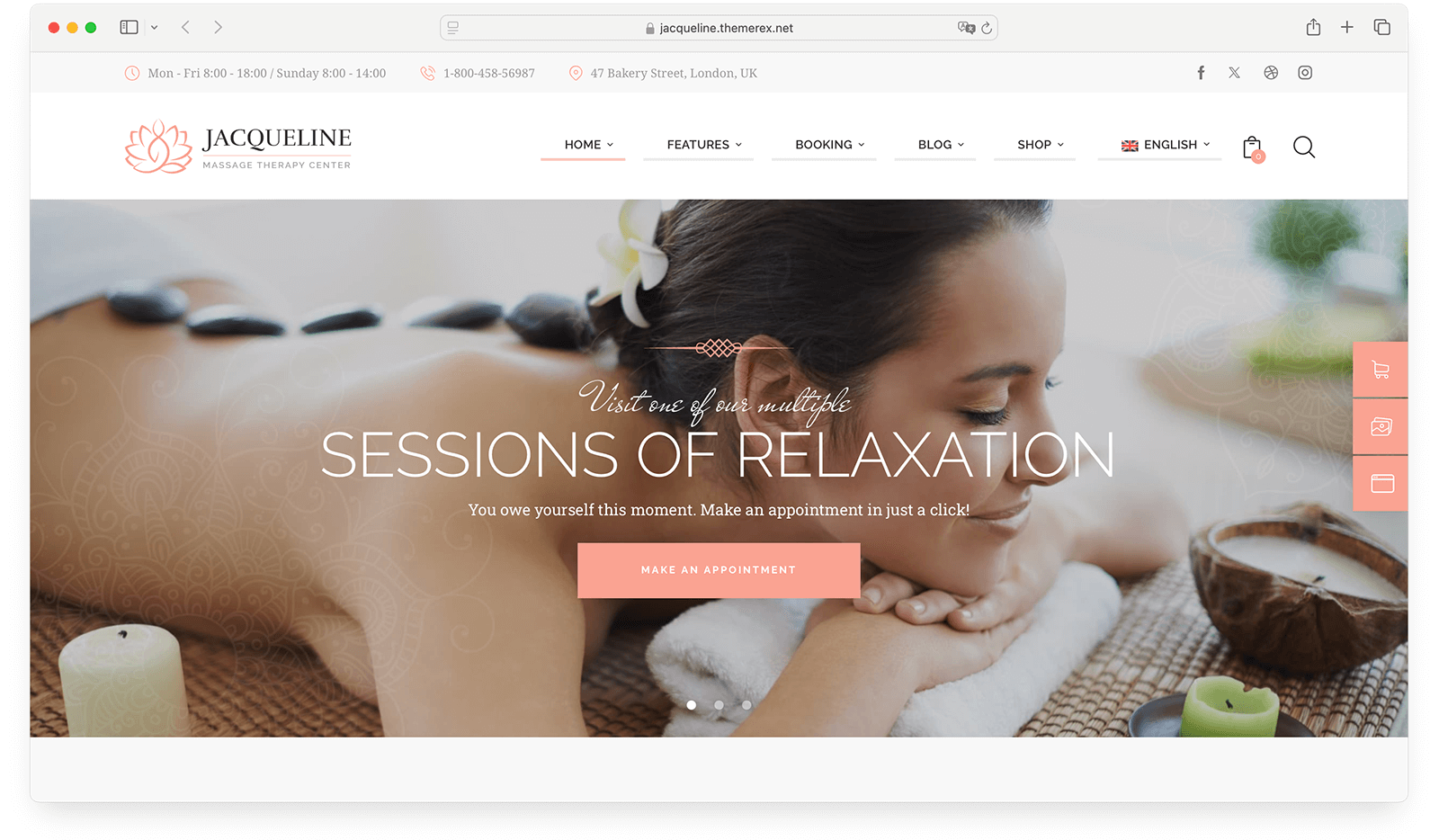 Jacqueline Spa theme