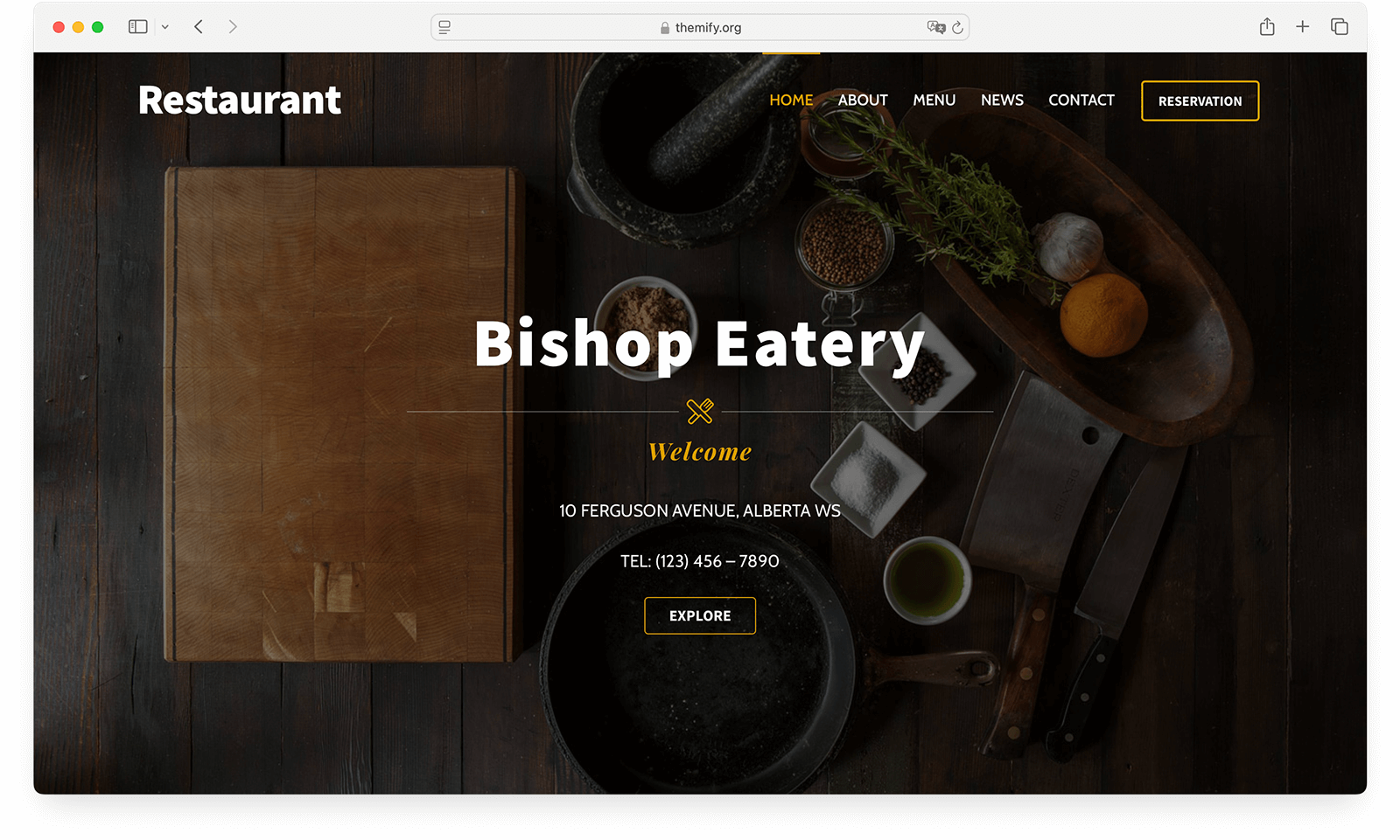 Ultra restaurant theme