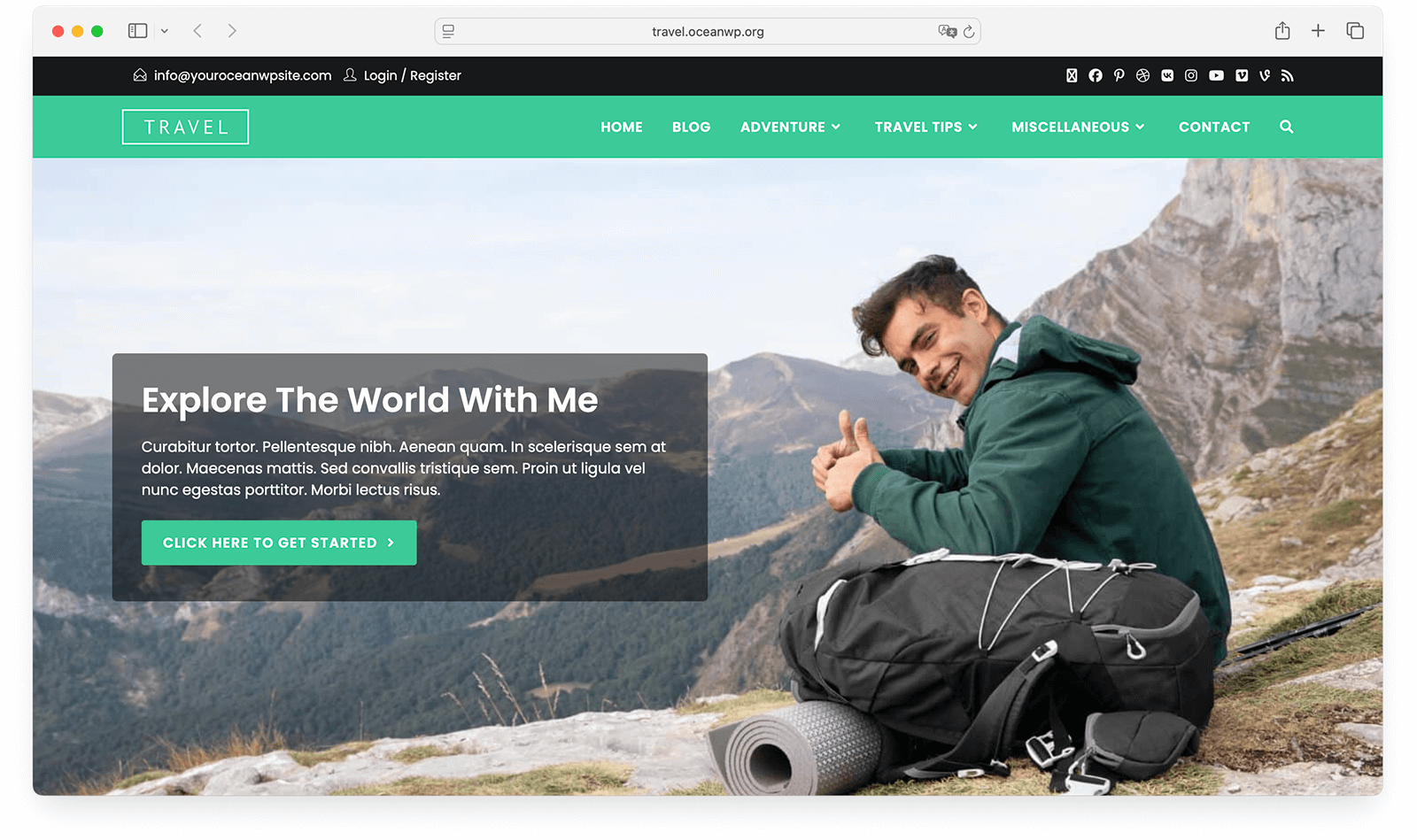 OceanWP travel theme
