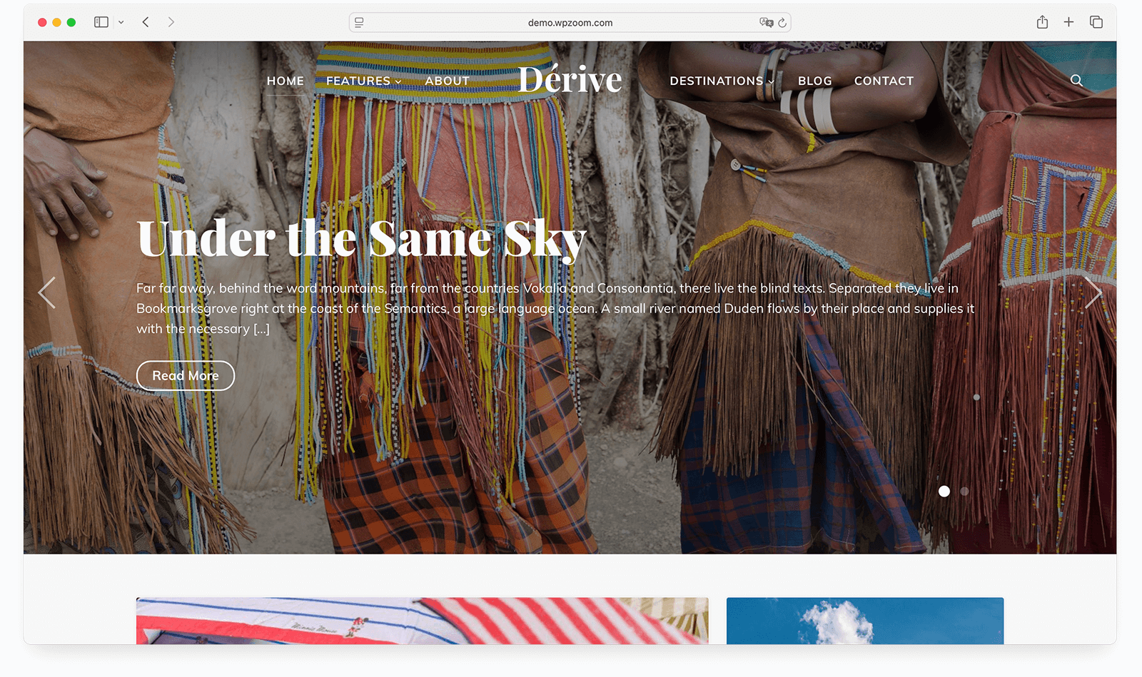 Derive travel theme