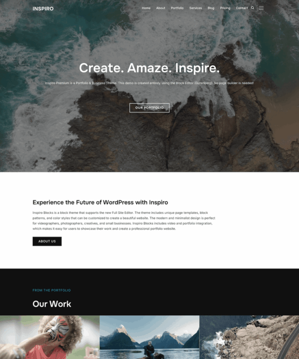 Inspiro Premium Starter Sites - 50+ Ready Templates - WPZOOM