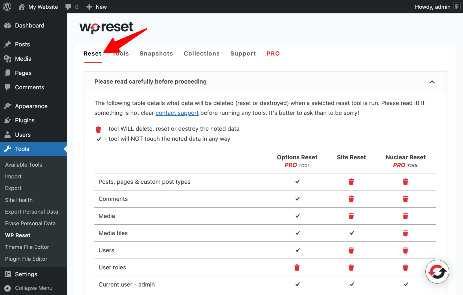 How to Reset Your WordPress Site Safely & Effectively 7 WP Reset Settings