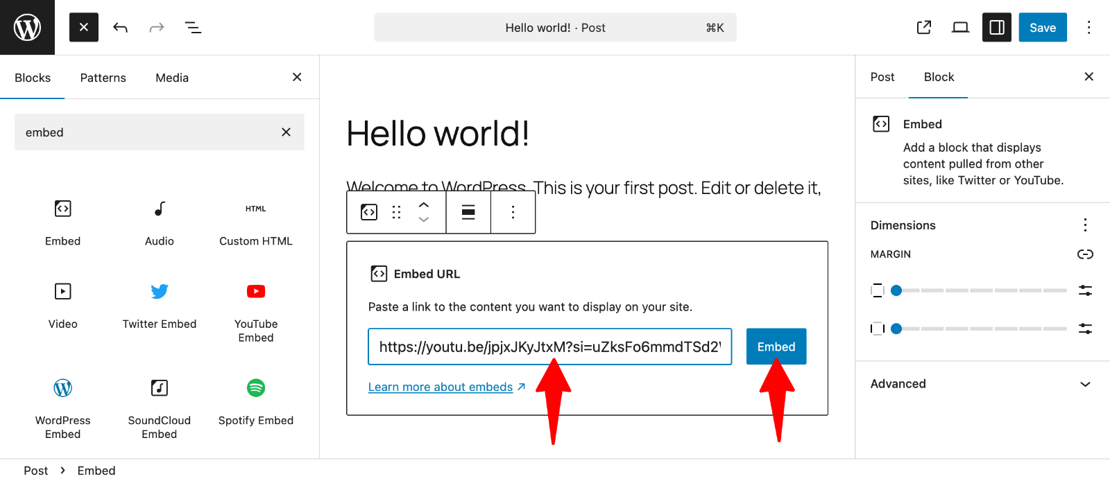 How to Embed an iFrame in WordPress (3 Easy Methods) 4 Embed URL