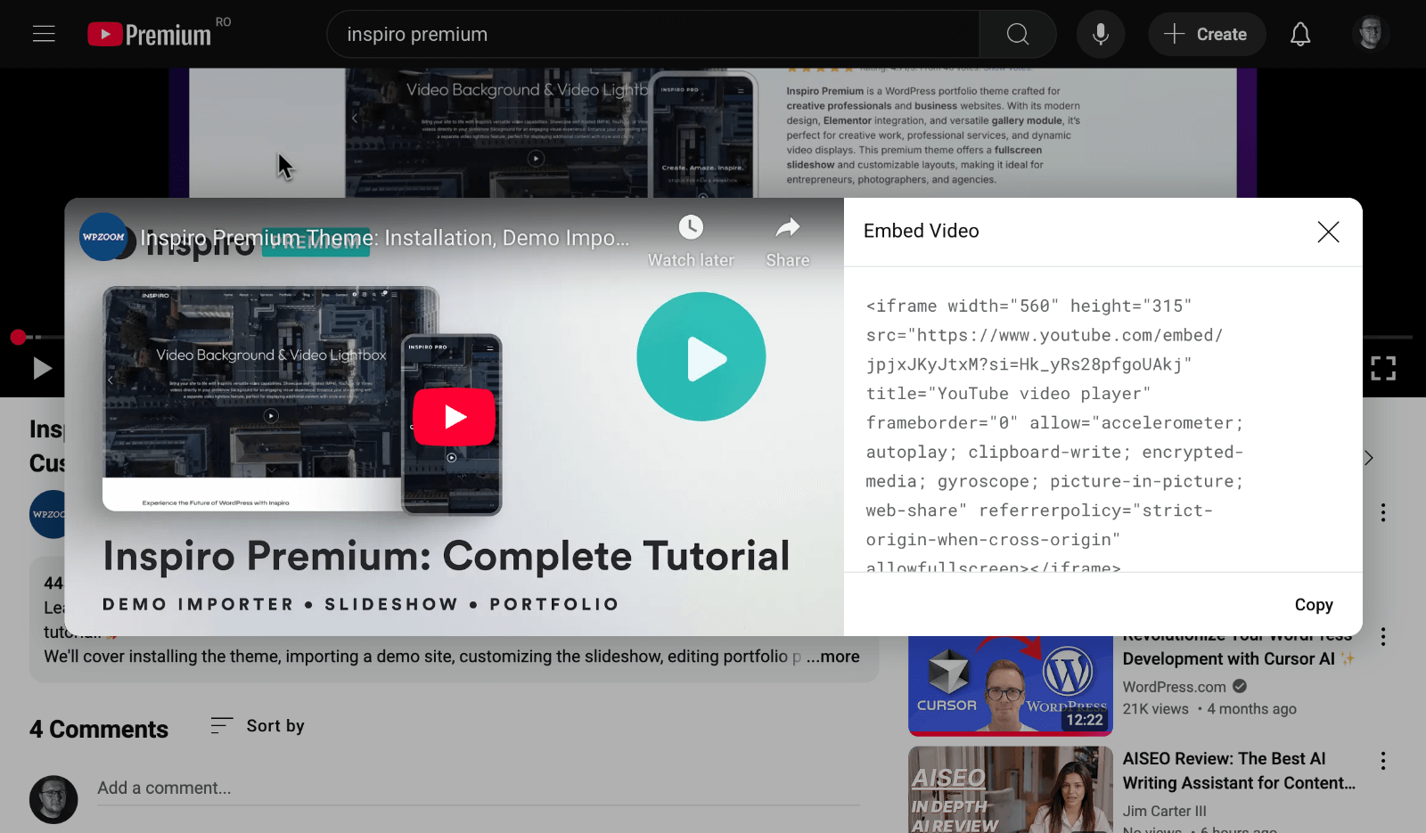 How to Embed an iFrame in WordPress (3 Easy Methods) 14 YouTube embed code
