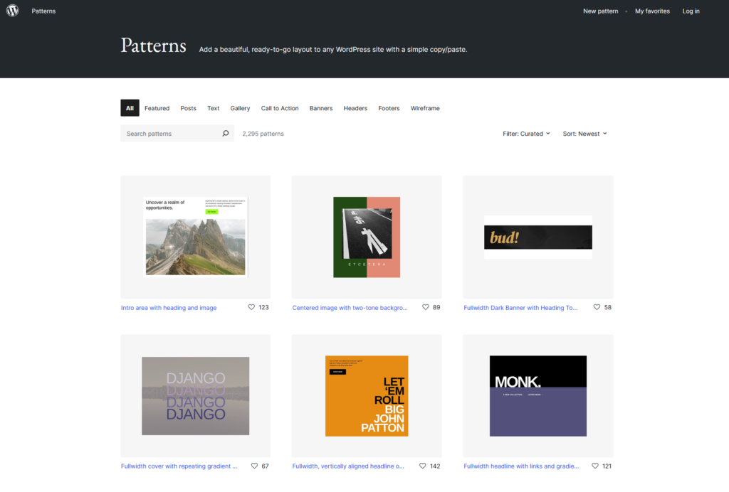 WordPress Pattern Directory