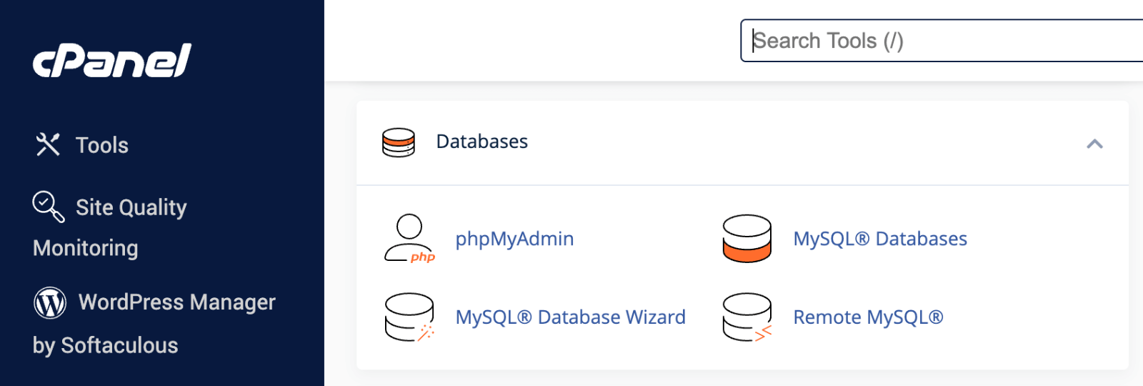 cPanel MysSQL Databases