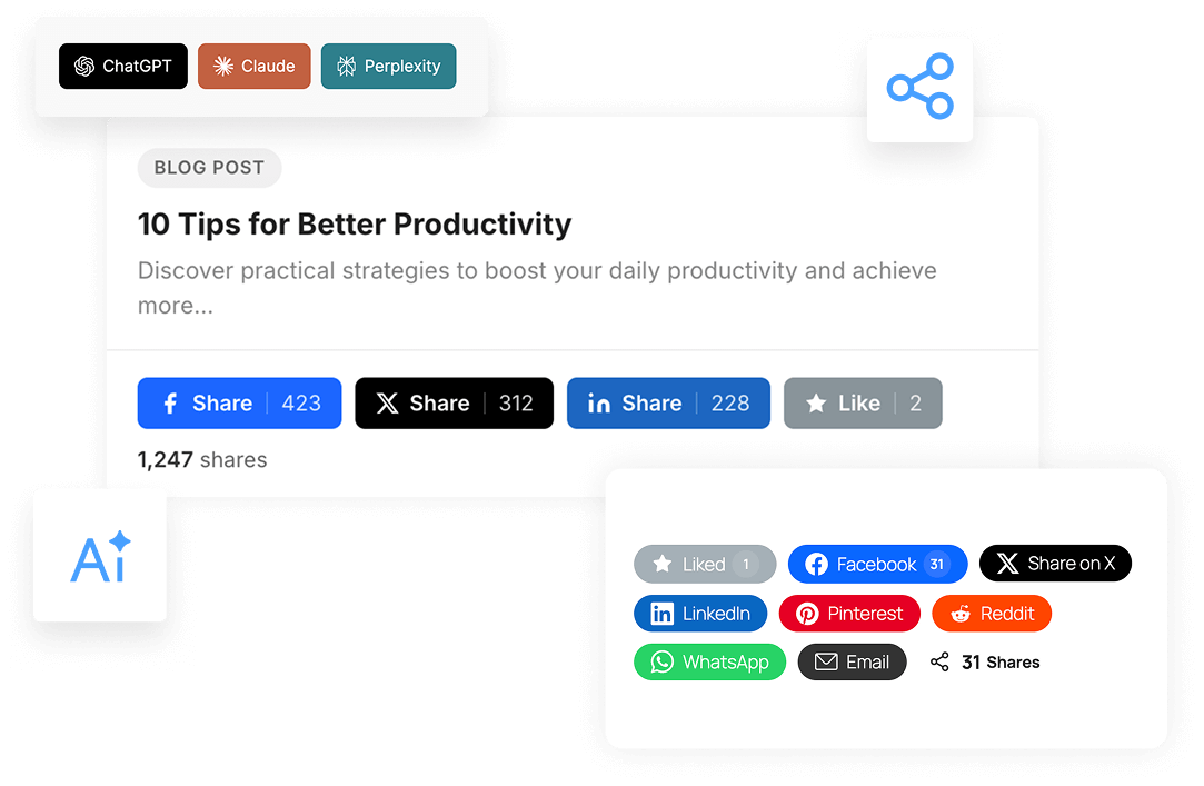WPZOOM Social Icons & Sharing Buttons – Social Share Plugin
