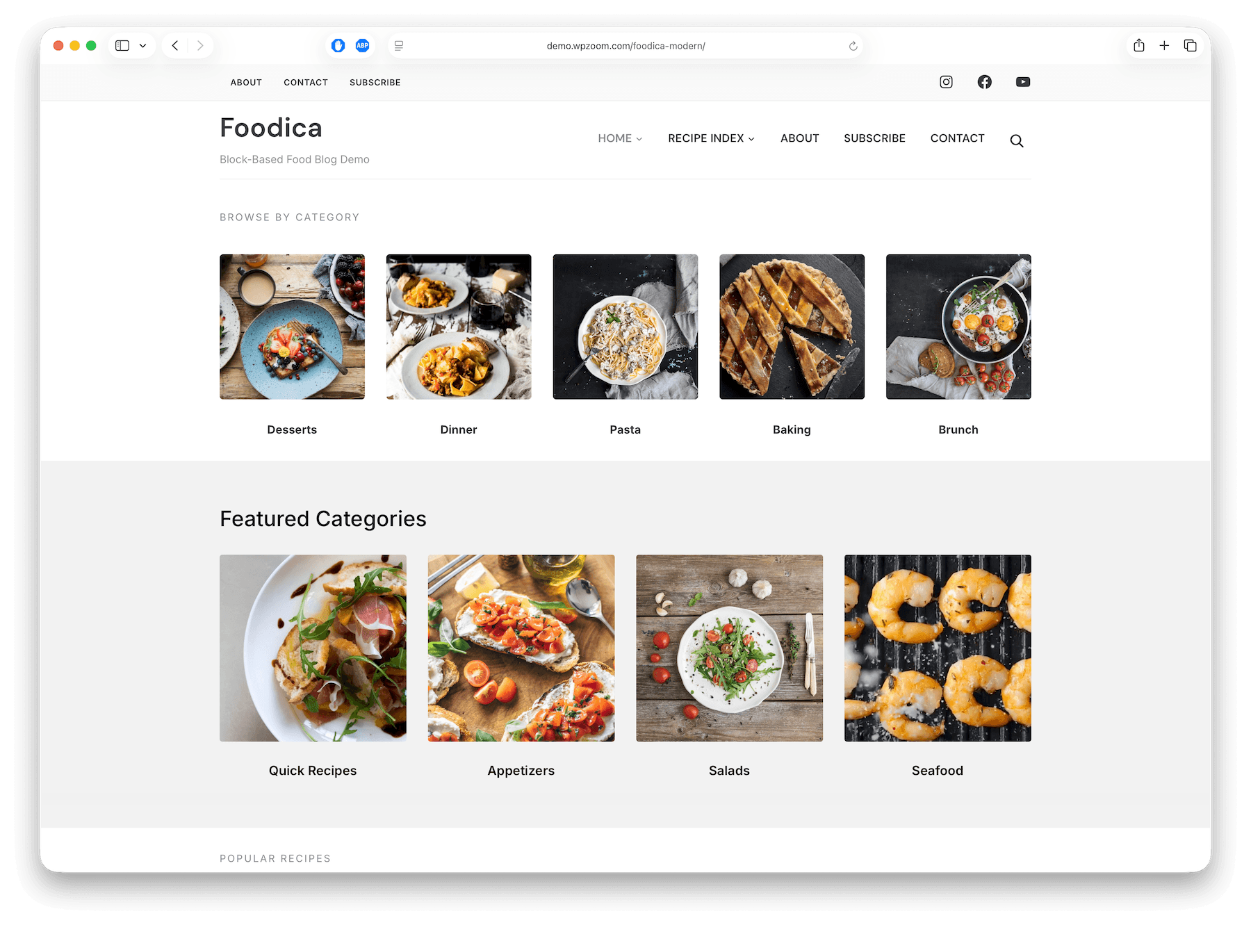 Foodica PRO - one of the best WordPress food blog themes