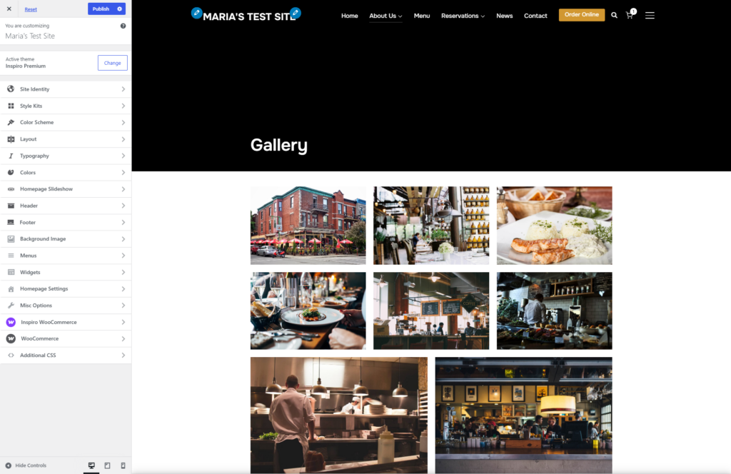 Inspiro Gallery page