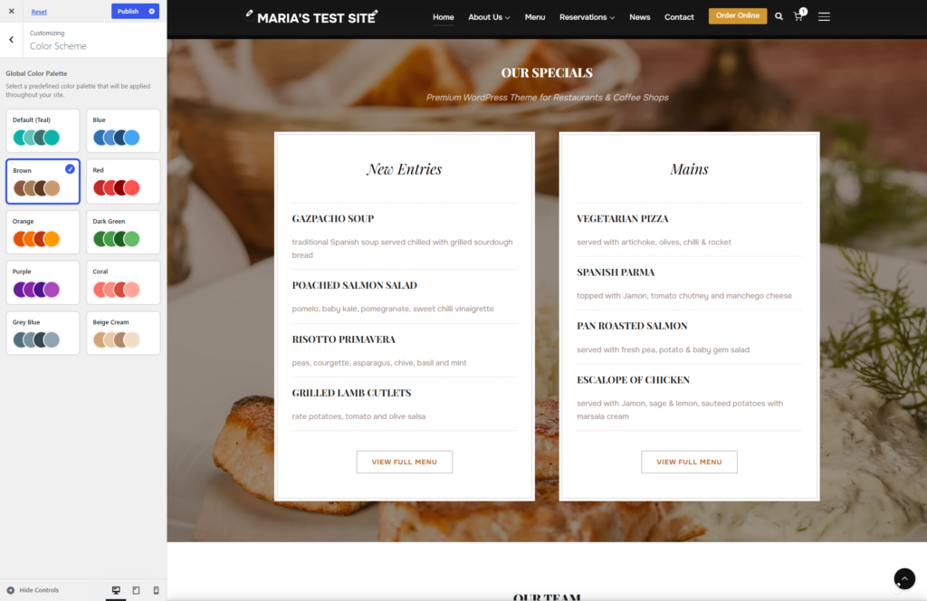 Preview customizations
