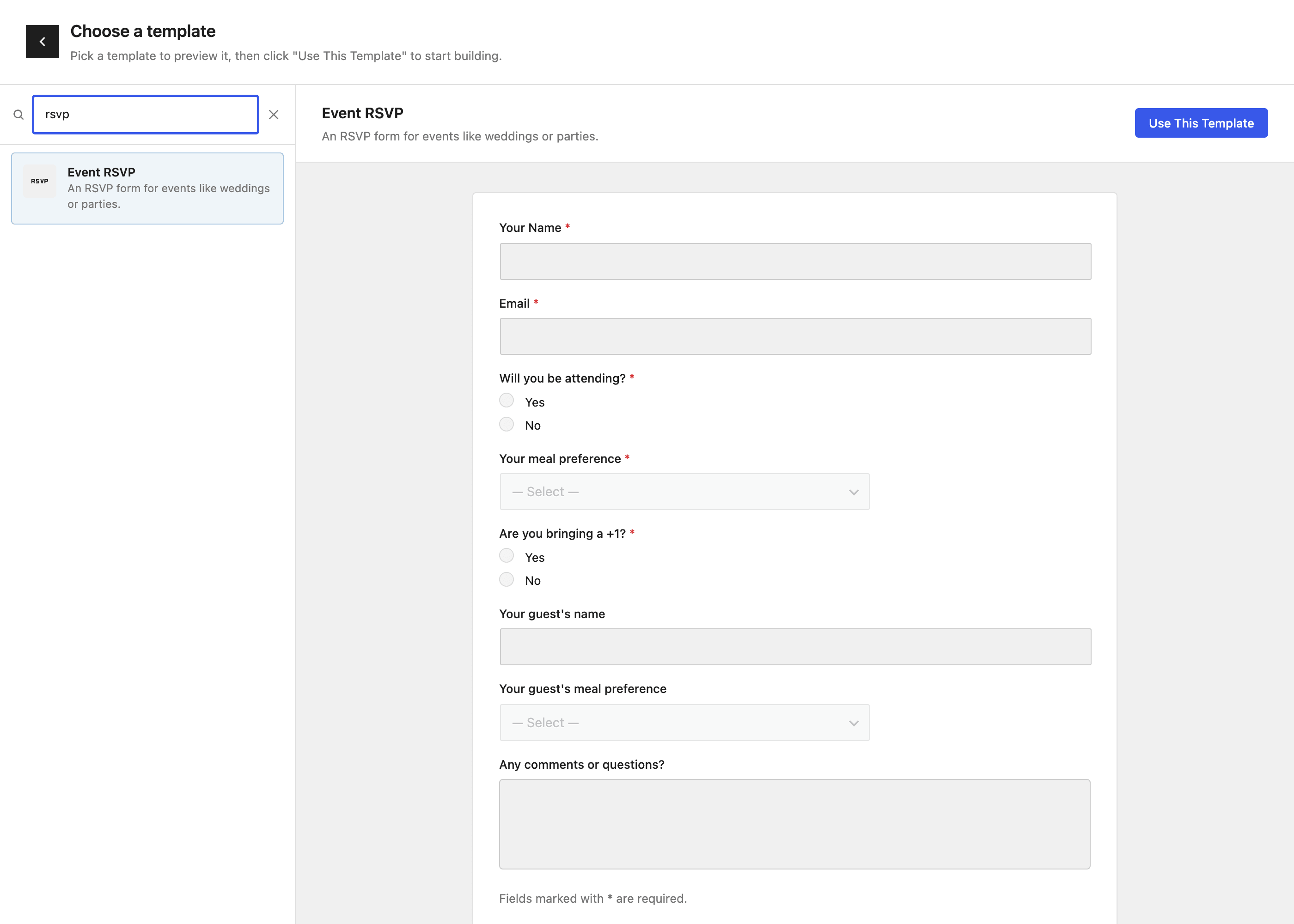 Searching templates