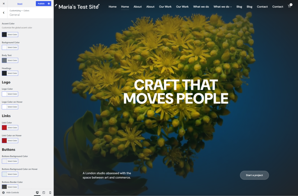 Customize service business website