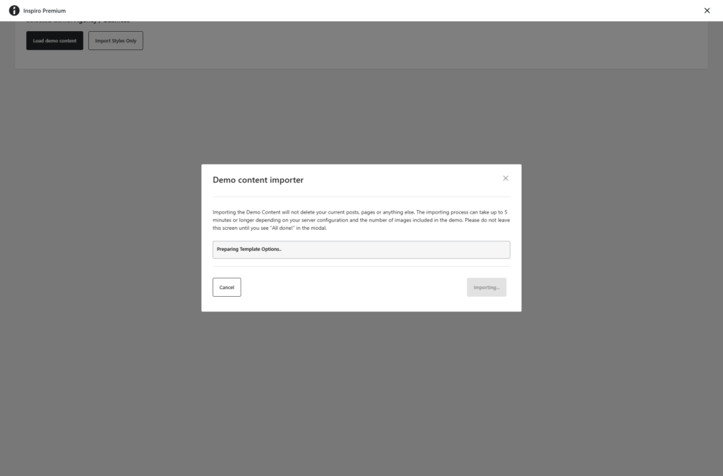Demo content importer