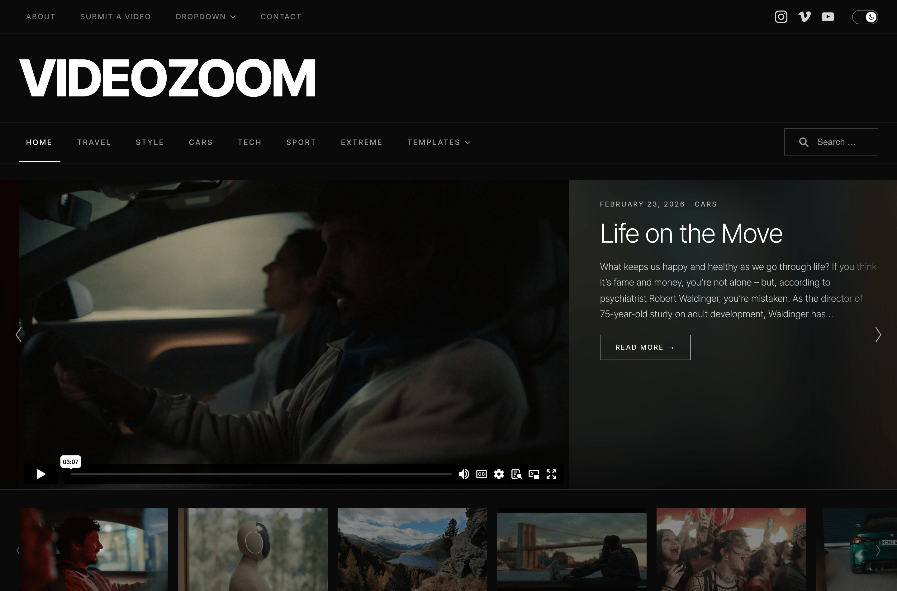 The new Editorial style in Videozoom 5.0