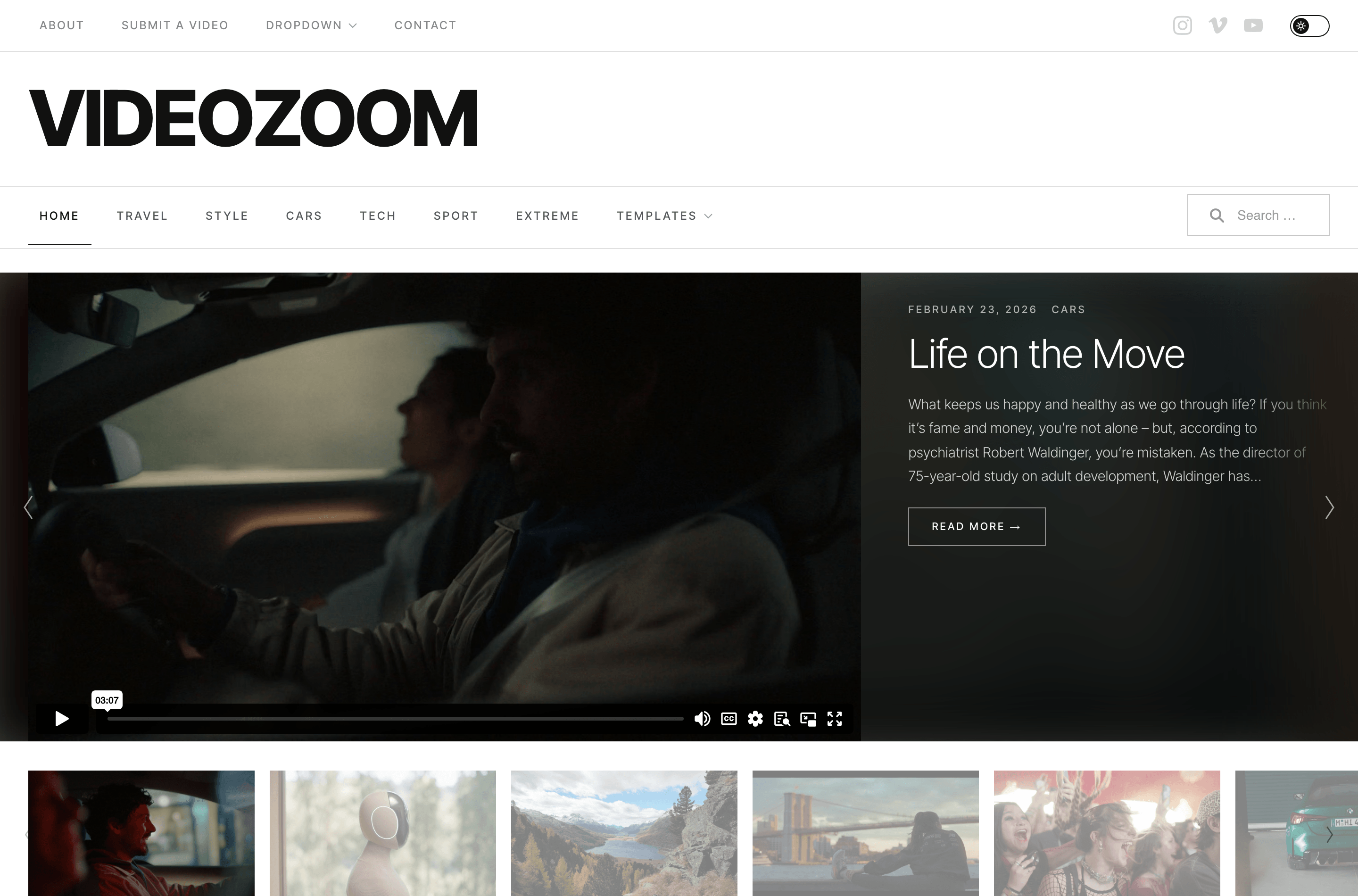 Editorial's light color scheme